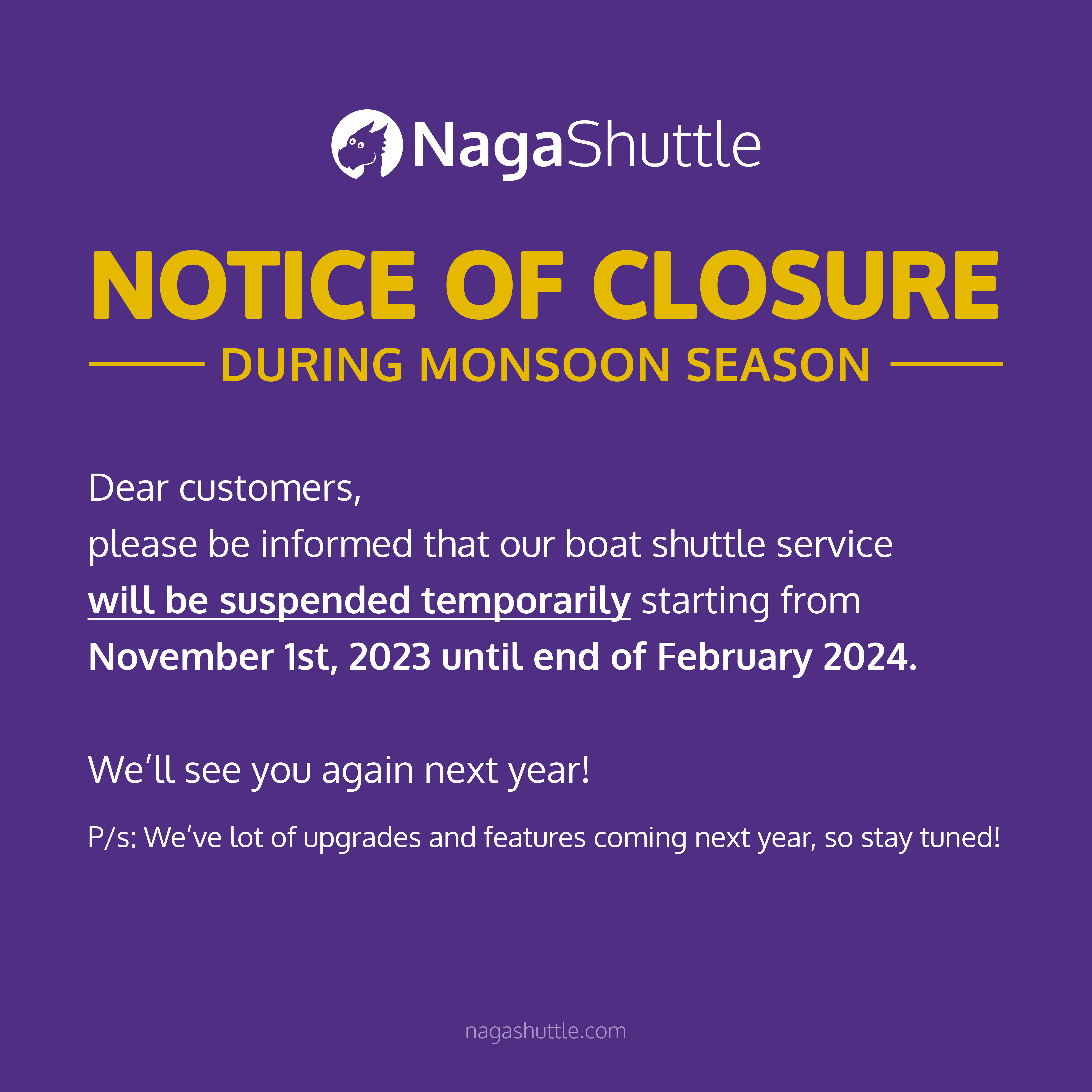 Naga Shuttle Not in Service